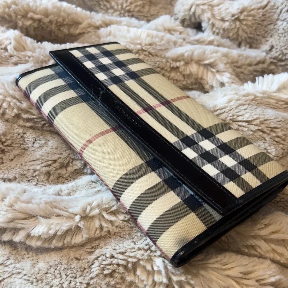 Burberry | Women’s Plaid Coated Canvas Long Wallet Leather Trim *Luxury - Picture 11 of 12